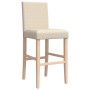 High stools 2 pcs solid rubber wood and fabric by vidaXL, Kitchen stools - Ref: Foro24-4006191, Price: 104,99 €, Discount: %