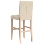 High stools 2 pcs solid rubber wood and fabric by vidaXL, Kitchen stools - Ref: Foro24-4006191, Price: 104,99 €, Discount: %