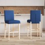 High stools 2 pcs solid rubber wood and fabric by vidaXL, Kitchen stools - Ref: Foro24-4006193, Price: 128,99 €, Discount: %