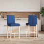 High stools 2 pcs solid rubber wood and fabric by vidaXL, Kitchen stools - Ref: Foro24-4006193, Price: 128,99 €, Discount: %