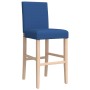 High stools 2 pcs solid rubber wood and fabric by vidaXL, Kitchen stools - Ref: Foro24-4006193, Price: 128,99 €, Discount: %