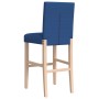 High stools 2 pcs solid rubber wood and fabric by vidaXL, Kitchen stools - Ref: Foro24-4006193, Price: 128,99 €, Discount: %