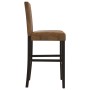 High stools 2 pcs solid rubber wood and fabric by vidaXL, Kitchen stools - Ref: Foro24-4006187, Price: 122,99 €, Discount: %