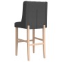 High stools 2 pcs solid rubber wood and fabric by vidaXL, Kitchen stools - Ref: Foro24-4006222, Price: 156,99 €, Discount: %