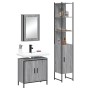 Sonoma gray plywood 3-piece bathroom furniture set by vidaXL, Bathroom furniture - Ref: Foro24-3214803, Price: 184,92 €, Disc...