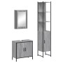 Sonoma gray plywood 3-piece bathroom furniture set by vidaXL, Bathroom furniture - Ref: Foro24-3214803, Price: 184,92 €, Disc...