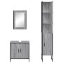 Sonoma gray plywood 3-piece bathroom furniture set by vidaXL, Bathroom furniture - Ref: Foro24-3214803, Price: 184,92 €, Disc...