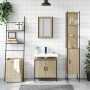 Sonoma oak plywood 3-piece bathroom furniture set by vidaXL, Bathroom furniture - Ref: Foro24-3214801, Price: 221,33 €, Disco...