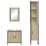 Set de muebles de baño 3 pzas madera contrachapada roble Sonoma de vidaXL, Muebles de baño - Ref: Foro24-3214801, Precio: 221...