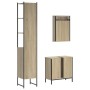 Sonoma oak plywood 3-piece bathroom furniture set by vidaXL, Bathroom furniture - Ref: Foro24-3214801, Price: 221,33 €, Disco...