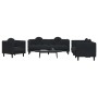 3-teilige Sofagarnitur aus schwarzem Samt mit Kissen von vidaXL, Sofas - Ref: Foro24-3209252, Preis: 770,46 €, Rabatt: %