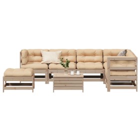 Garden furniture 8 pieces and cushions solid pine wood by vidaXL, Garden sets - Ref: Foro24-3250560, Price: 750,99 €, Discoun...