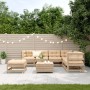 Garden furniture 8 pieces and cushions solid pine wood by vidaXL, Garden sets - Ref: Foro24-3250560, Price: 750,99 €, Discoun...