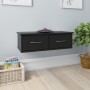 Black plywood wall-mounted drawer shelf 60x26x18.5cm by vidaXL, Shelves and shelves - Ref: Foro24-800586, Price: 41,31 €, Dis...