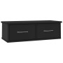 Black plywood wall-mounted drawer shelf 60x26x18.5cm by vidaXL, Shelves and shelves - Ref: Foro24-800586, Price: 41,31 €, Dis...