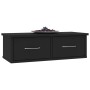 Black plywood wall-mounted drawer shelf 60x26x18.5cm by vidaXL, Shelves and shelves - Ref: Foro24-800586, Price: 41,31 €, Dis...