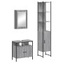 Sonoma gray plywood 3-piece bathroom furniture set by vidaXL, Bathroom furniture - Ref: Foro24-3214798, Price: 178,87 €, Disc...