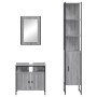 Sonoma gray plywood 3-piece bathroom furniture set by vidaXL, Bathroom furniture - Ref: Foro24-3214798, Price: 178,87 €, Disc...