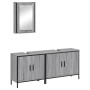 Set de muebles de baño 3 pzas madera contrachapada gris sonoma de vidaXL, Muebles de baño - Ref: Foro24-3214793, Precio: 160,...