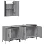 Set de muebles de baño 3 pzas madera contrachapada gris sonoma de vidaXL, Muebles de baño - Ref: Foro24-3214793, Precio: 160,...