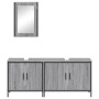 Set de muebles de baño 3 pzas madera contrachapada gris sonoma de vidaXL, Muebles de baño - Ref: Foro24-3214793, Precio: 160,...