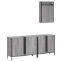 Sonoma gray plywood 3-piece bathroom furniture set by vidaXL, Bathroom furniture - Ref: Foro24-3214793, Price: 160,68 €, Disc...