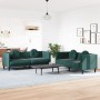 Dark green velvet 2-piece sofa set with cushions by vidaXL, Sofas - Ref: Foro24-3209259, Price: 607,84 €, Discount: %