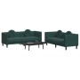 Dark green velvet 2-piece sofa set with cushions by vidaXL, Sofas - Ref: Foro24-3209259, Price: 607,84 €, Discount: %