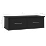 Black plywood wall-mounted drawer shelf 60x26x18.5cm by vidaXL, Shelves and shelves - Ref: Foro24-800586, Price: 41,31 €, Dis...