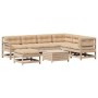 Garden furniture 8 pieces and cushions solid pine wood by vidaXL, Garden sets - Ref: Foro24-3250576, Price: 729,68 €, Discoun...