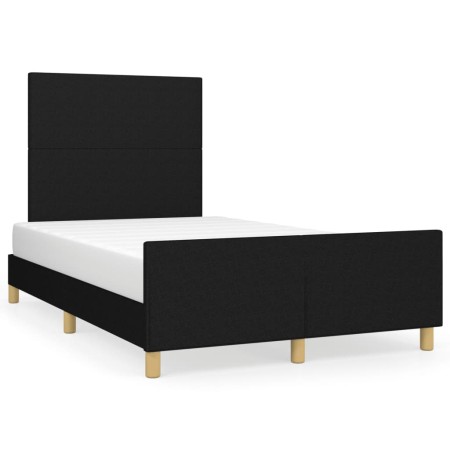 Estructura de cama con cabecero tela negro 120x190 cm de vidaXL, Camas y somieres - Ref: Foro24-3270501, Precio: 160,39 €, De...