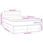 Boxspringbett mit Matratze und LED-Stoff in Taupegrau, 120 x 190 cm von vidaXL, Betten und Lattenroste - Ref: Foro24-3270050,...