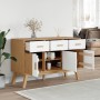 OLDEN Sideboard aus massivem Kiefernholz in Weiß und Braun, 114 x 43 x 73,5 cm von vidaXL, Sideboards - Ref: Foro24-358605, P...