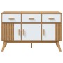 Aparador OLDEN madera maciza pino blanco y marrón 114x43x73,5cm de vidaXL, Aparadores - Ref: Foro24-358605, Precio: 173,50 €,...