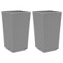 Jardineras 2 unidades PP gris claro 32,5x32,5x57 cm de vidaXL, Maceteros y jardineras - Ref: Foro24-367847, Precio: 64,37 €, ...