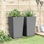 Jardineras 2 unidades PP gris claro 32,5x32,5x57 cm de vidaXL, Maceteros y jardineras - Ref: Foro24-367847, Precio: 64,37 €, ...