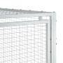 Caseta perros con corral acero galvanizado gris 153x396x110 cm de vidaXL, Casetas para perros - Ref: Foro24-3214223, Precio: ...