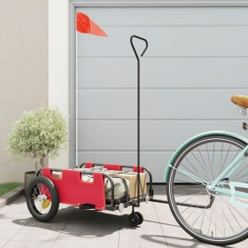 Iron bicycle trailer and red Oxford cloth by vidaXL, Bicycle trailers - Ref: Foro24-94181, Price: 76,99 €, Discount: %