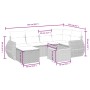 7-teiliges Gartensofa-Set mit grauen PE-Rattan-Kissen von vidaXL, Gartensets - Ref: Foro24-3265064, Preis: 468,95 €, Rabatt: %