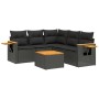 6-piece garden sofa set and black synthetic rattan cushions by vidaXL, Garden sets - Ref: Foro24-3226804, Price: 377,82 €, Di...