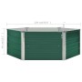 Arriate elevado de acero galvanizado verde 129x129x46 cm de vidaXL, Maceteros y jardineras - Ref: Foro24-47015, Precio: 44,14...