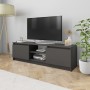 Mueble de TV de aglomerado gris brillante 120x30x35,5 cm de vidaXL, Muebles TV - Ref: Foro24-800575, Precio: 77,45 €, Descuen...