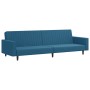 2-teilige Sofagarnitur aus blauem Samt von vidaXL, Sofas - Ref: Foro24-3216279, Preis: 306,99 €, Rabatt: %