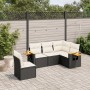 5-piece garden furniture set and black synthetic rattan cushions by vidaXL, Garden sets - Ref: Foro24-3226812, Price: 361,46 ...