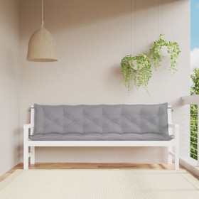 Gartenbankkissen, 2 Stück, grauer Oxford-Stoff, 200 x 50 x 7 cm von vidaXL, Kissen für Stühle und Sofas - Ref: Foro24-361736,...