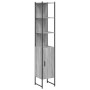 Armario de baño madera de ingeniería gris Sonoma 33x33x185,5 cm de vidaXL, Tocadores - Ref: Foro24-842474, Precio: 87,31 €, D...