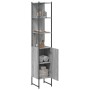 Sonoma gray engineered wood bathroom cabinet 33x33x185.5 cm by vidaXL, Dressing tables - Ref: Foro24-842474, Price: 87,31 €, ...