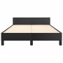 Estructura cama con cabecero cuero sintético negro 120x190 cm de vidaXL, Camas y somieres - Ref: Foro24-3270560, Precio: 176,...