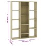 Sonoma oak chipboard space/shelf divider 100x24x140cm by vidaXL, Room dividers - Ref: Foro24-800444, Price: 77,28 €, Discount: %