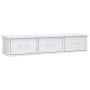 Shelf with drawers, glossy white plywood, 88x26x18.5cm by vidaXL, Shelves and shelves - Ref: Foro24-800600, Price: 47,35 €, D...